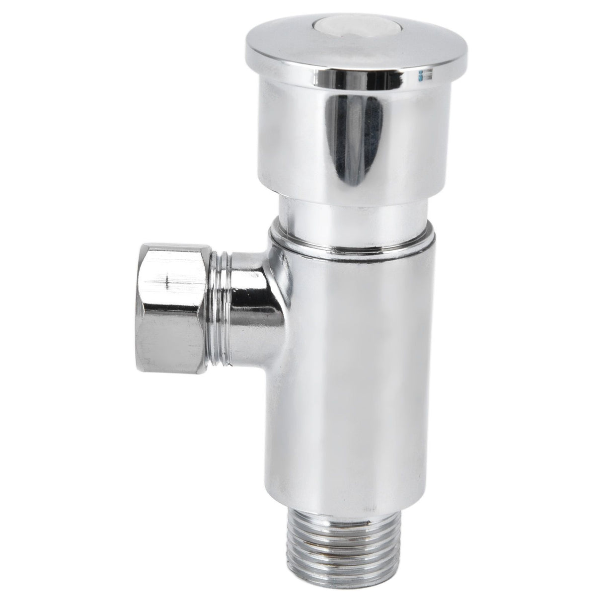 Flush Valve with Hand Push Button Zinc Alloy Toilet Repair Kit Tank Parts Replacement G1/2