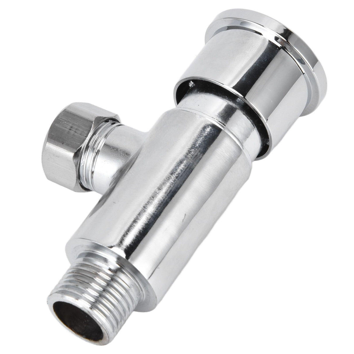 Flush Valve with Hand Push Button Zinc Alloy Toilet Repair Kit Tank Parts Replacement G1/2