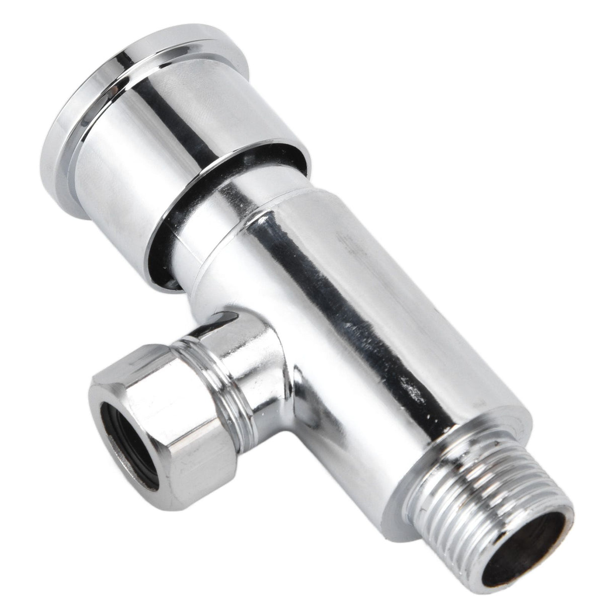 Flush Valve with Hand Push Button Zinc Alloy Toilet Repair Kit Tank Parts Replacement G1/2