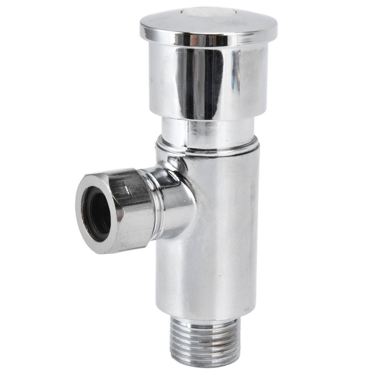 Flush Valve with Hand Push Button Zinc Alloy Toilet Repair Kit Tank Parts Replacement G1/2