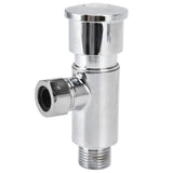Flush Valve with Hand Push Button Zinc Alloy Toilet Repair Kit Tank Parts Replacement G1/2 - Close-Up Angle