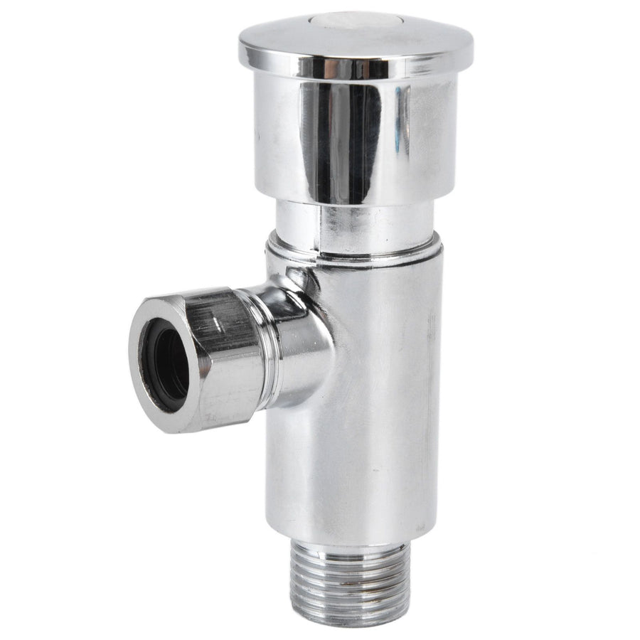 Flush Valve with Hand Push Button Zinc Alloy Toilet Repair Kit Tank Parts Replacement G1/2