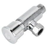 Flush Valve with Hand Push Button Zinc Alloy Toilet Repair Kit Tank Parts Replacement G1/2