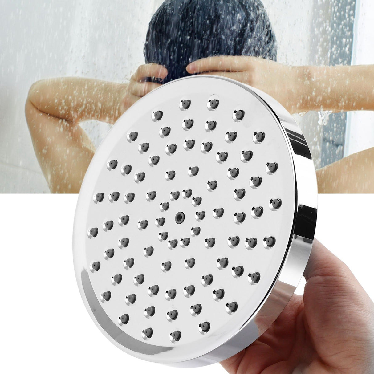 High Pressure Rain Showerhead Rainfall Shower Nozzle for Household Bathroom Hotels G1/2