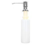 300ml Sink Soap Dispenser Lotion Pump Dispenser 304 Stainless Steel Lotion Dispenser for Kitchen Chromeplate - Side View