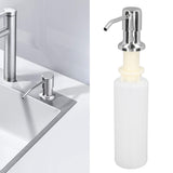 300ml Sink Soap Dispenser Lotion Pump Dispenser 304 Stainless Steel Lotion Dispenser for Kitchen Chromeplate