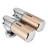Wall Mount Soap Shower Dispenser Dual Pump 2 Separate Compartments Reusable Space Saving Shampoo Conditioner Dispenser 9506G Gold 1000ML