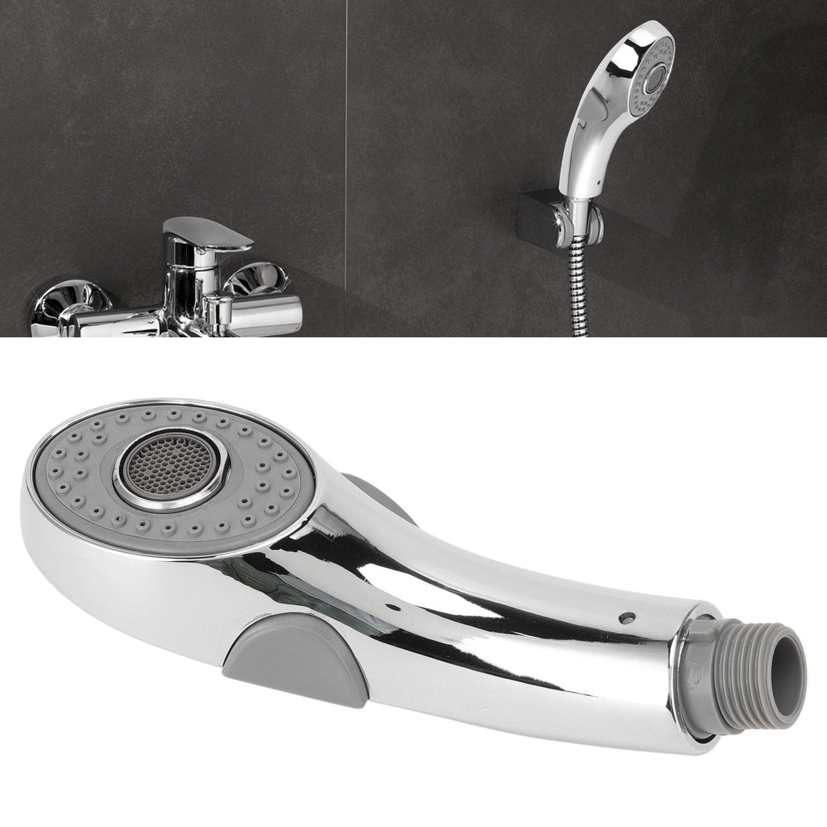 Handheld Shower Heads Silicone Massage Nozzle Ergonomic Handle with G1/2 Interface Shower Heads for Human Head Massage FYC 555