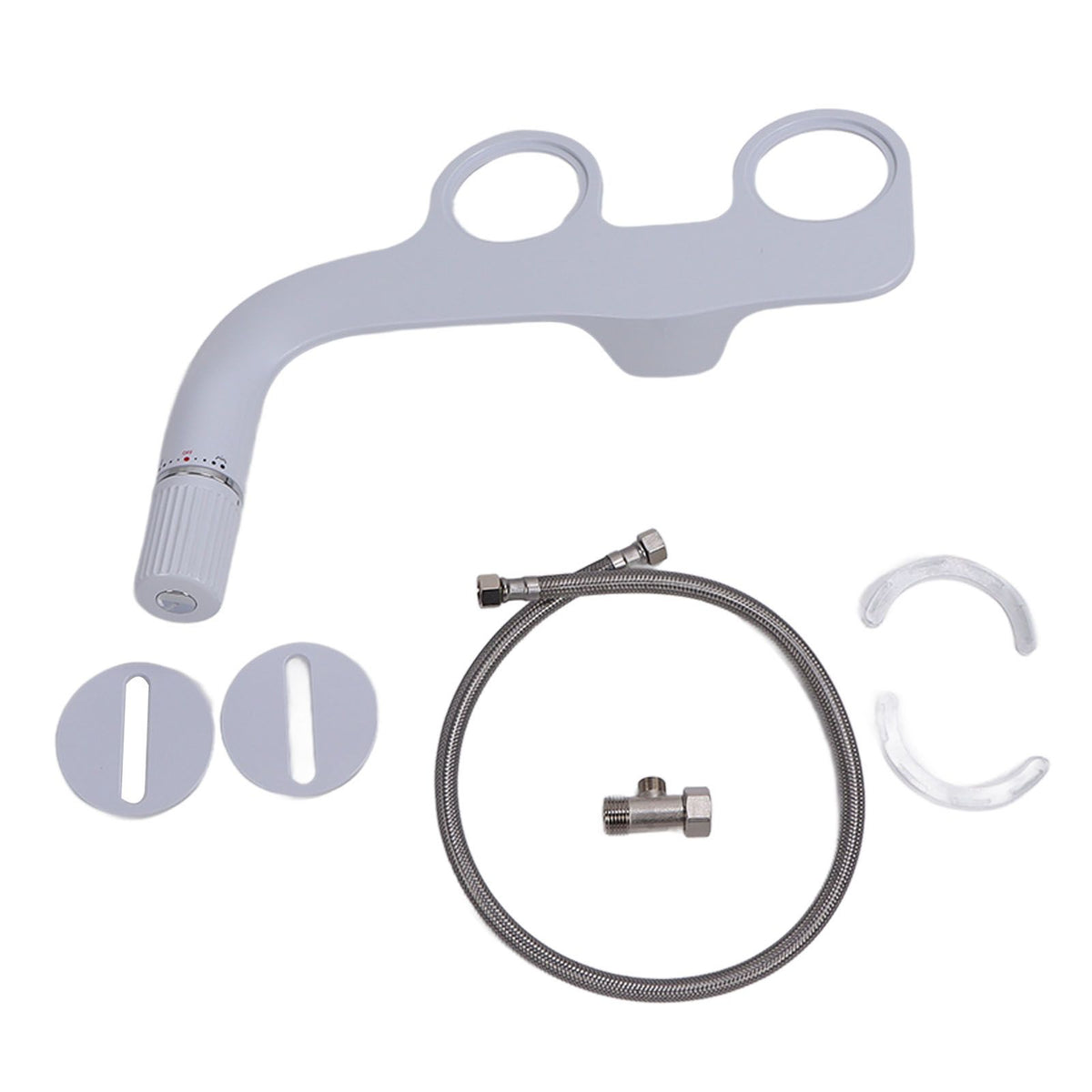 G1/2 Toilet Bidet Attachment Set ABS Dual Nozzle Bathroom Bidet Water Sprayer for Household