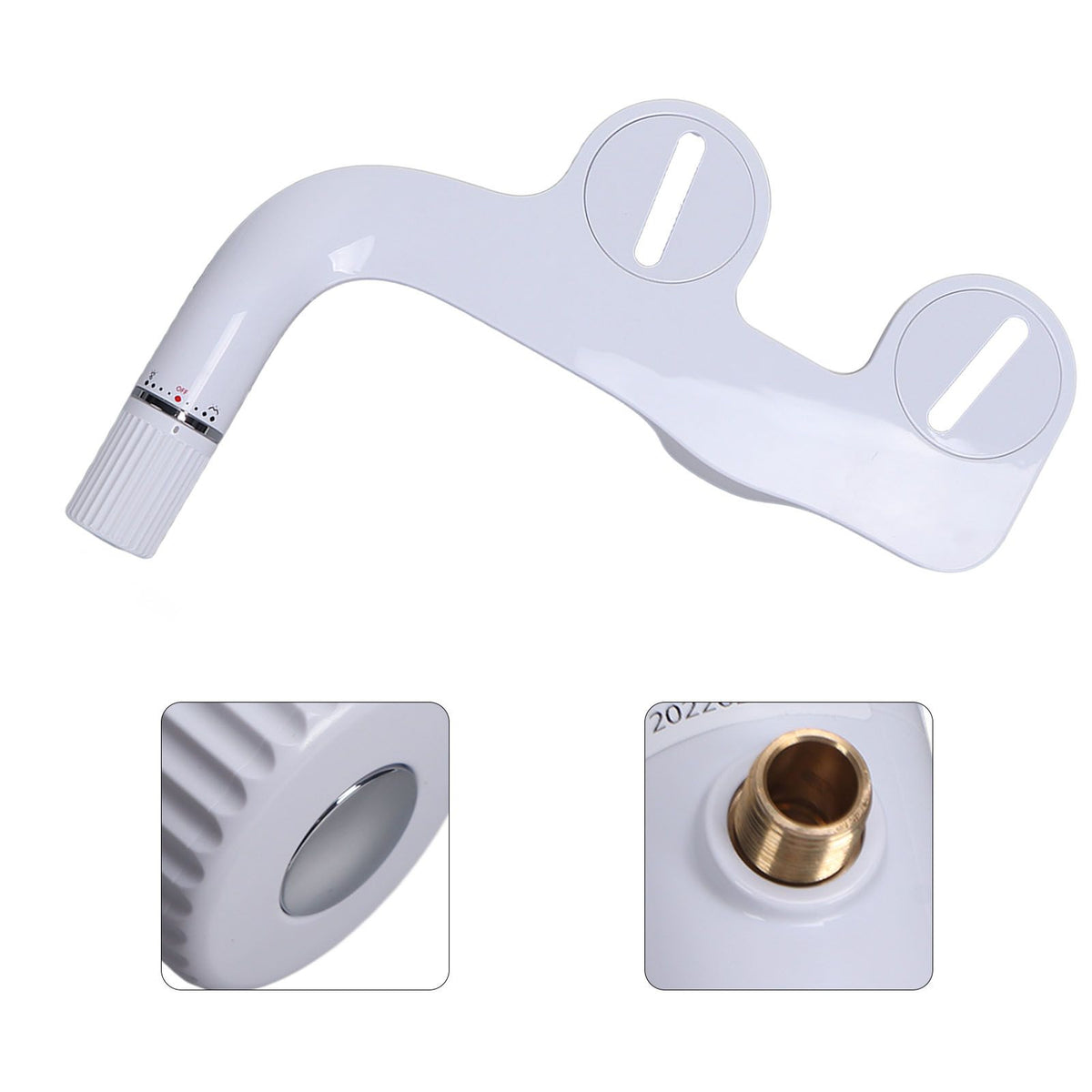 G1/2 Toilet Bidet Attachment Set ABS Dual Nozzle Bathroom Bidet Water Sprayer for Household
