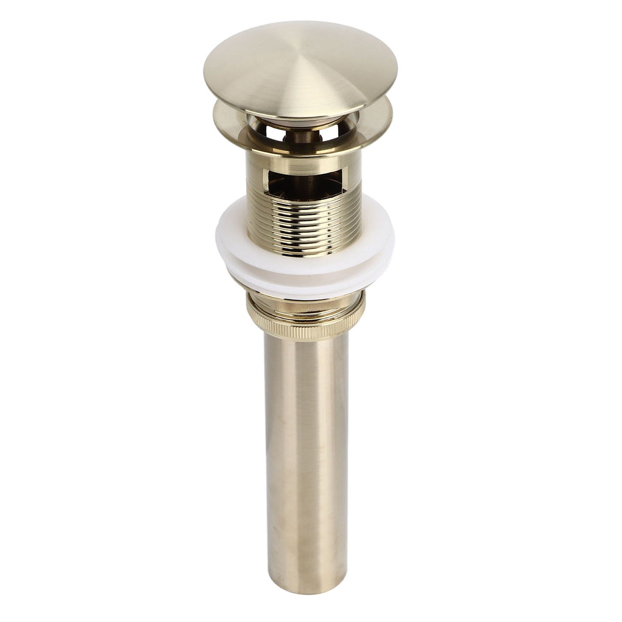 Pop Up Basin Drain Copper G1/4 Brushed Gold Corrosion Resistant Easy Installation Bathroom Washbasin Sink Drain