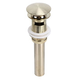Pop Up Basin Drain Copper G1/4 Brushed Gold Corrosion Resistant Easy Installation Bathroom Washbasin Sink Drain