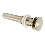 Pop Up Basin Drain Copper G1/4 Brushed Gold Corrosion Resistant Easy Installation Bathroom Washbasin Sink Drain - Side View