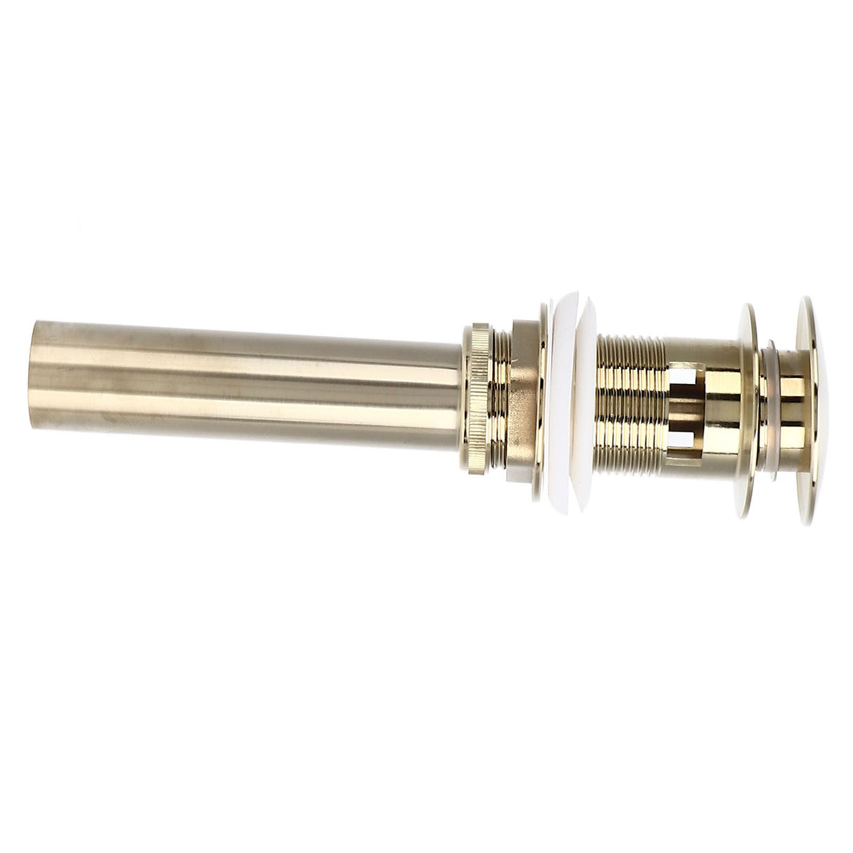 Pop Up Basin Drain Copper G1/4 Brushed Gold Corrosion Resistant Easy Installation Bathroom Washbasin Sink Drain