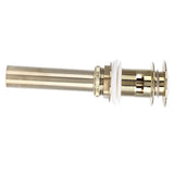 Pop Up Basin Drain Copper G1/4 Brushed Gold Corrosion Resistant Easy Installation Bathroom Washbasin Sink Drain