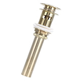 Pop Up Basin Drain Copper G1/4 Brushed Gold Corrosion Resistant Easy Installation Bathroom Washbasin Sink Drain - Close-Up Angle
