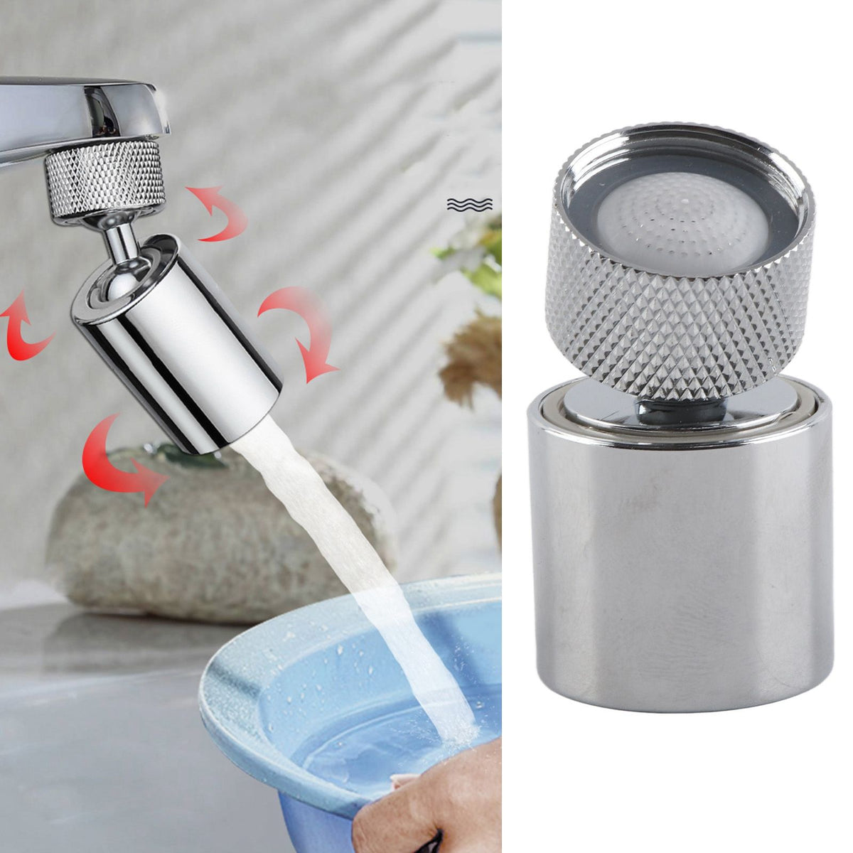 Sink Nozzle Kitchen Faucet Sprayer Head Rotating Faucet Head Spray Proof Wide Angle for Household