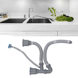 Kitchen Sink Double Hose Drain Kit Quick Draining Expandable Multiple Deodorants Universal Drain Kit for Kitchen Sink