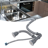 Kitchen Sink Double Hose Drain Kit Quick Draining Expandable Multiple Deodorants Universal Drain Kit for Kitchen Sink