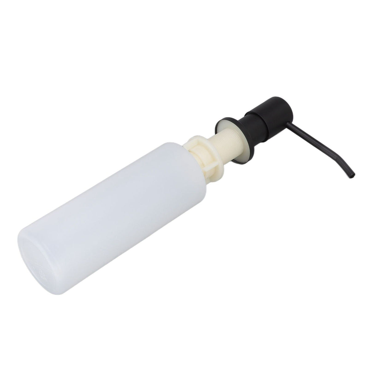 300ml Kitchen Sink Soap Dispenser Stainless Steel 360° Rotation Multifunctional Soap Dispenser for Kitchen Black