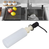300ml Kitchen Sink Soap Dispenser Stainless Steel 360° Rotation Multifunctional Soap Dispenser for Kitchen Black