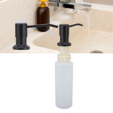 300ml Kitchen Sink Soap Dispenser Stainless Steel 360° Rotation Multifunctional Soap Dispenser for Kitchen Black