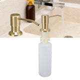 300ml Kitchen Sink Soap Dispenser Stainless Steel 360° Rotation Multifunctional Soap Dispenser for Kitchen Gold