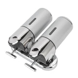 Soap Dispenser Dual Pump 1000ml Wall Mounted Easily Refilled Reusable Shampoo Dispenser for Bathroom Hotel