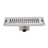 12 Inch Linear Shower Drain Rectangular Shower Floor Drain Channel Quick Drainage with Anti Odor Check Valve for Bathroom Kitchen