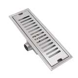 12 Inch Linear Shower Drain Rectangular Shower Floor Drain Channel Quick Drainage with Anti Odor Check Valve for Bathroom Kitchen