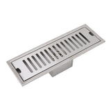 12 Inch Linear Shower Drain Rectangular Shower Floor Drain Channel Quick Drainage with Anti Odor Check Valve for Bathroom Kitchen