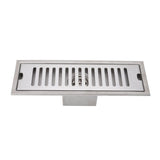 12 Inch Linear Shower Drain Rectangular Shower Floor Drain Channel Quick Drainage with Anti Odor Check Valve for Bathroom Kitchen