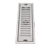 12 Inch Linear Shower Drain Rectangular Shower Floor Drain Channel Quick Drainage with Anti Odor Check Valve for Bathroom Kitchen - Low Angle