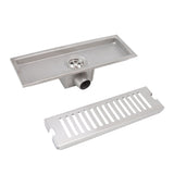 12 Inch Linear Shower Drain Rectangular Shower Floor Drain Channel Quick Drainage with Anti Odor Check Valve for Bathroom Kitchen - Extra Image