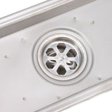 12 Inch Linear Shower Drain Rectangular Shower Floor Drain Channel Quick Drainage with Anti Odor Check Valve for Bathroom Kitchen