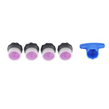 4 Pieces M16.5mm Sink Faucet Aerator 1.2GPM Flow Restrictor Bubble Tap Water Nozzle for Kitchen Bathroom - Top-Down View