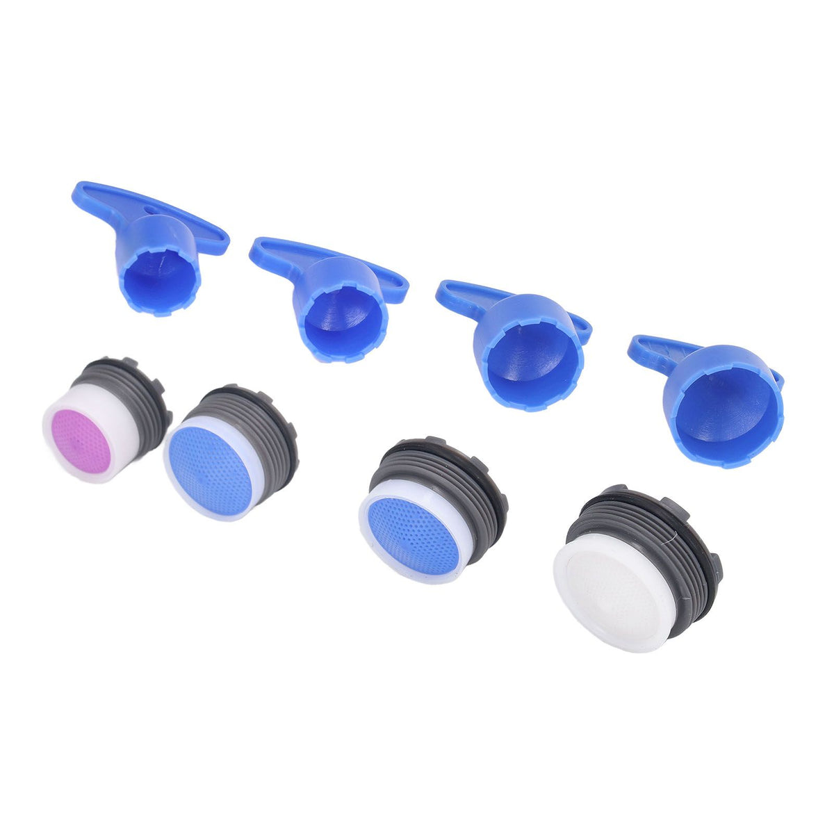 8pcs Faucet Aerator Plastic Insert Water Tap Aerators with Wrenches for Bathroom Kitchen