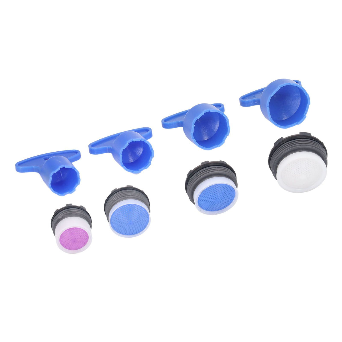 8pcs Faucet Aerator Plastic Insert Water Tap Aerators with Wrenches for Bathroom Kitchen