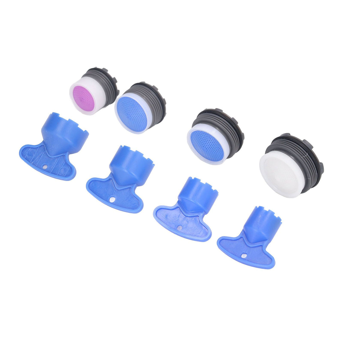 8pcs Faucet Aerator Plastic Insert Water Tap Aerators with Wrenches for Bathroom Kitchen