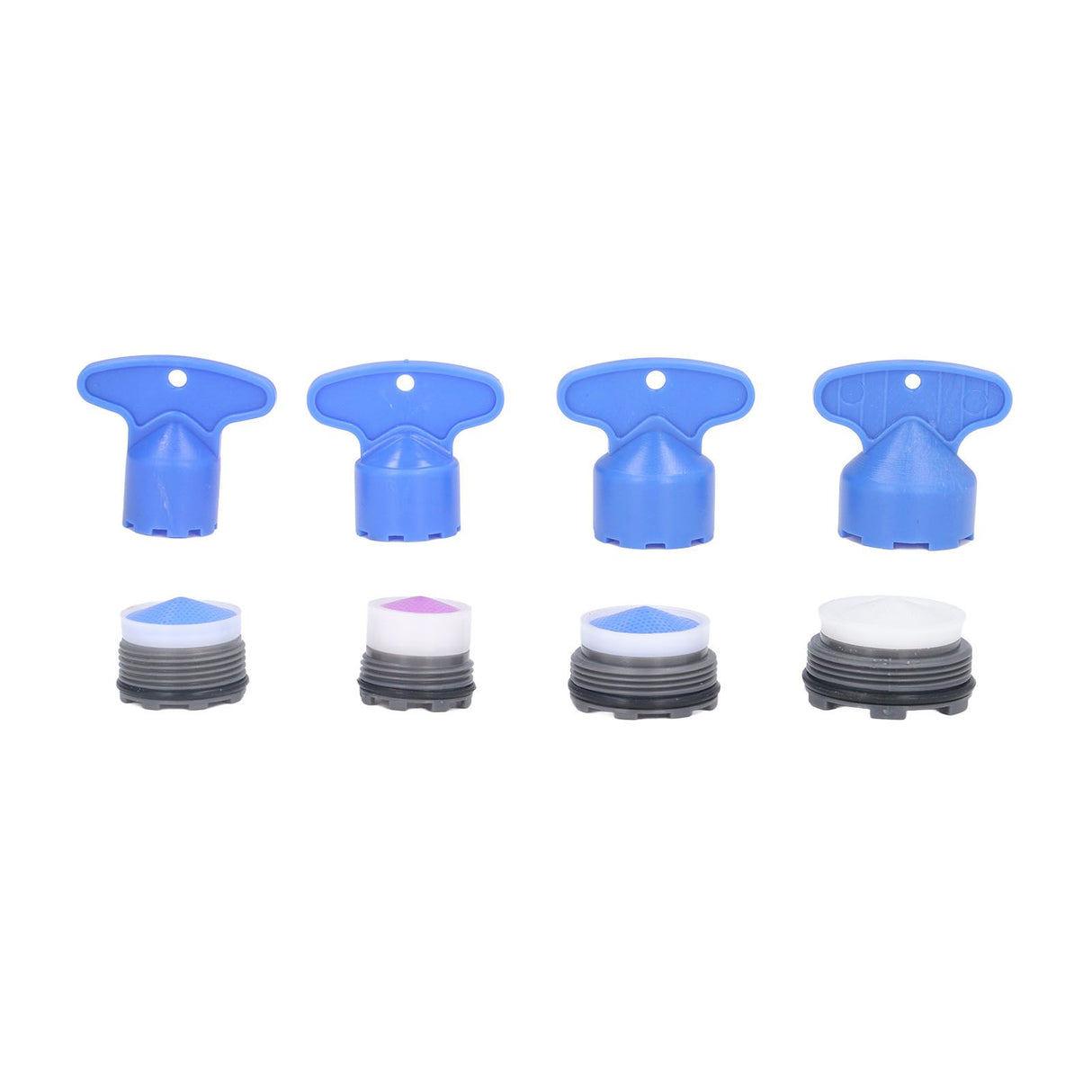 8pcs Faucet Aerator Plastic Insert Water Tap Aerators with Wrenches for Bathroom Kitchen