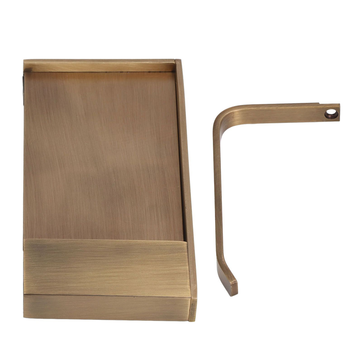 Toilet Paper Holder Phone Shelf Copper Antique Toilet Paper Shelf Gold Toilet Paper Holder with Shelf for Most Paper Rolls Antique Mobile Phone Tissue Holder