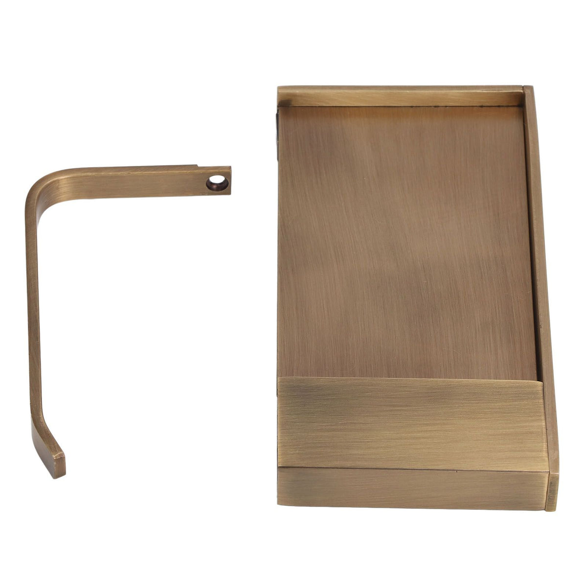 Toilet Paper Holder Phone Shelf Copper Antique Toilet Paper Shelf Gold Toilet Paper Holder with Shelf for Most Paper Rolls Antique Mobile Phone Tissue Holder