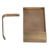 Toilet Paper Holder Phone Shelf Copper Antique Toilet Paper Shelf Gold Toilet Paper Holder with Shelf for Most Paper Rolls Antique Mobile Phone Tissue Holder
