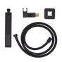 Wall Mounted Shower Set Black High Pressure Shower Head with G1/2 Caliber for Bathroom
