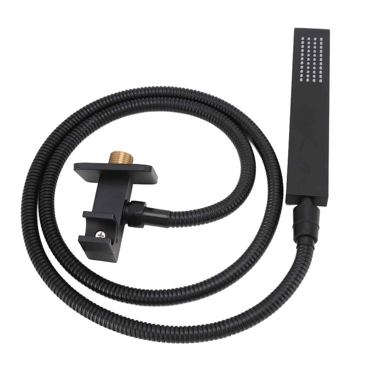 Wall Mounted Shower Set Black High Pressure Shower Head with G1/2 Caliber for Bathroom