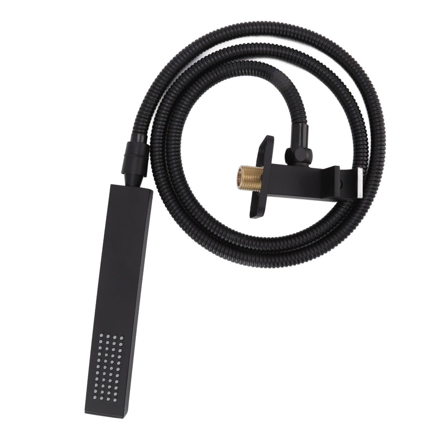 Wall Mounted Shower Set Black High Pressure Shower Head with G1/2 Caliber for Bathroom