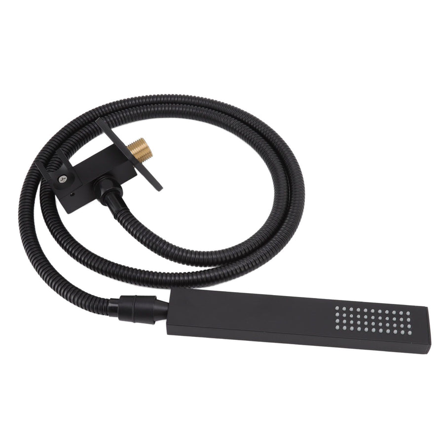 Wall Mounted Shower Set Black High Pressure Shower Head with G1/2 Caliber for Bathroom