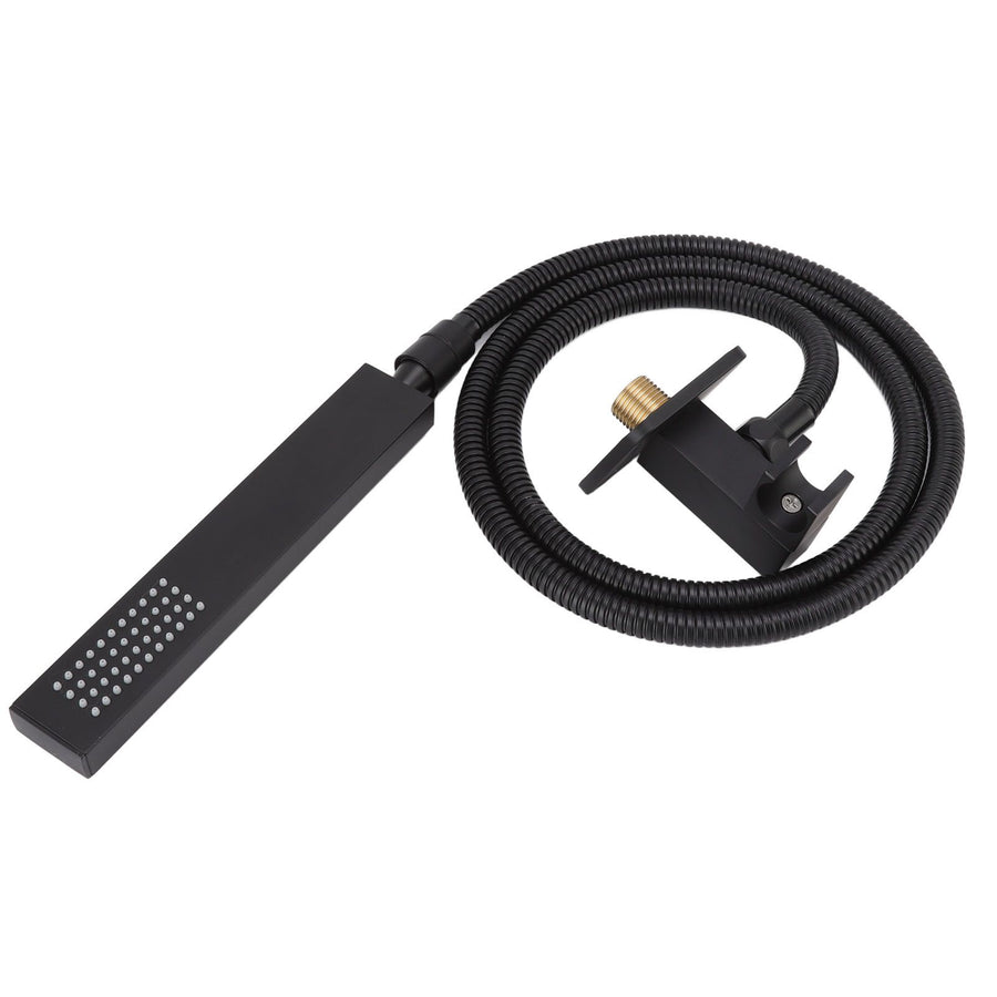 Wall Mounted Shower Set Black High Pressure Shower Head with G1/2 Caliber for Bathroom