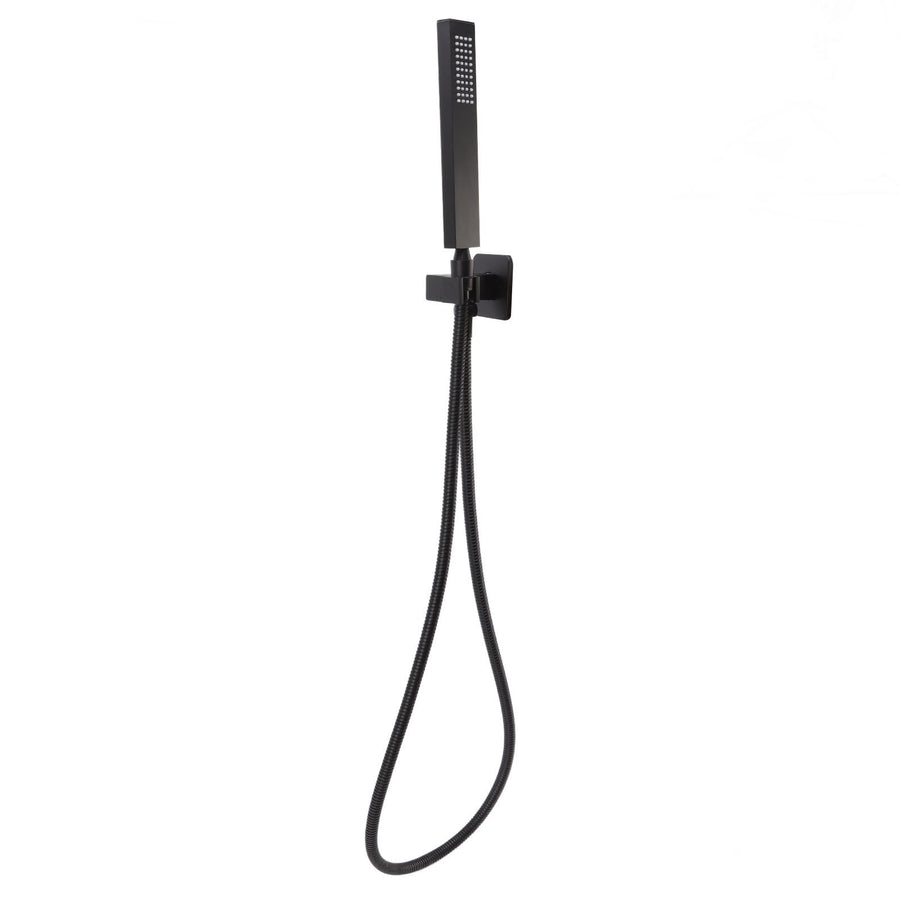 Wall Mounted Shower Set Black High Pressure Shower Head with G1/2 Caliber for Bathroom