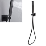 Wall Mounted Shower Set Black High Pressure Shower Head with G1/2 Caliber for Bathroom